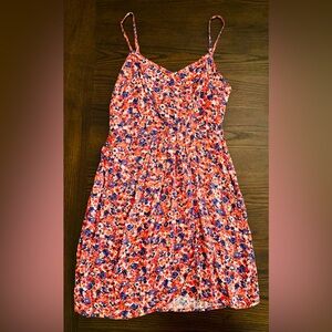 Girls size XL Floral Dress Keds adjustable straps summer cottage